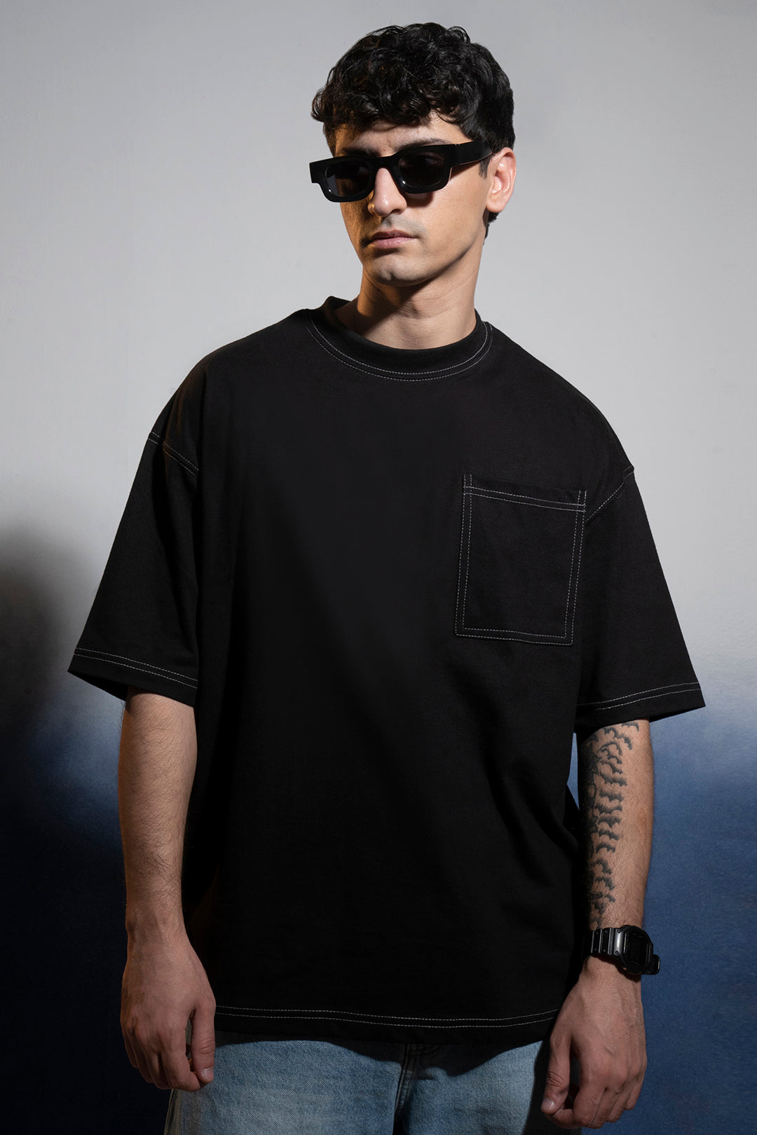 Basic Oversized Pocket T-Shirt - D029