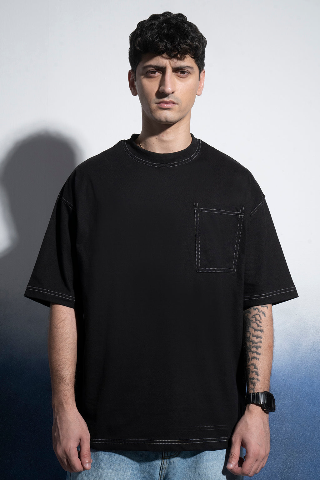 Basic Oversized Pocket T-Shirt - D029