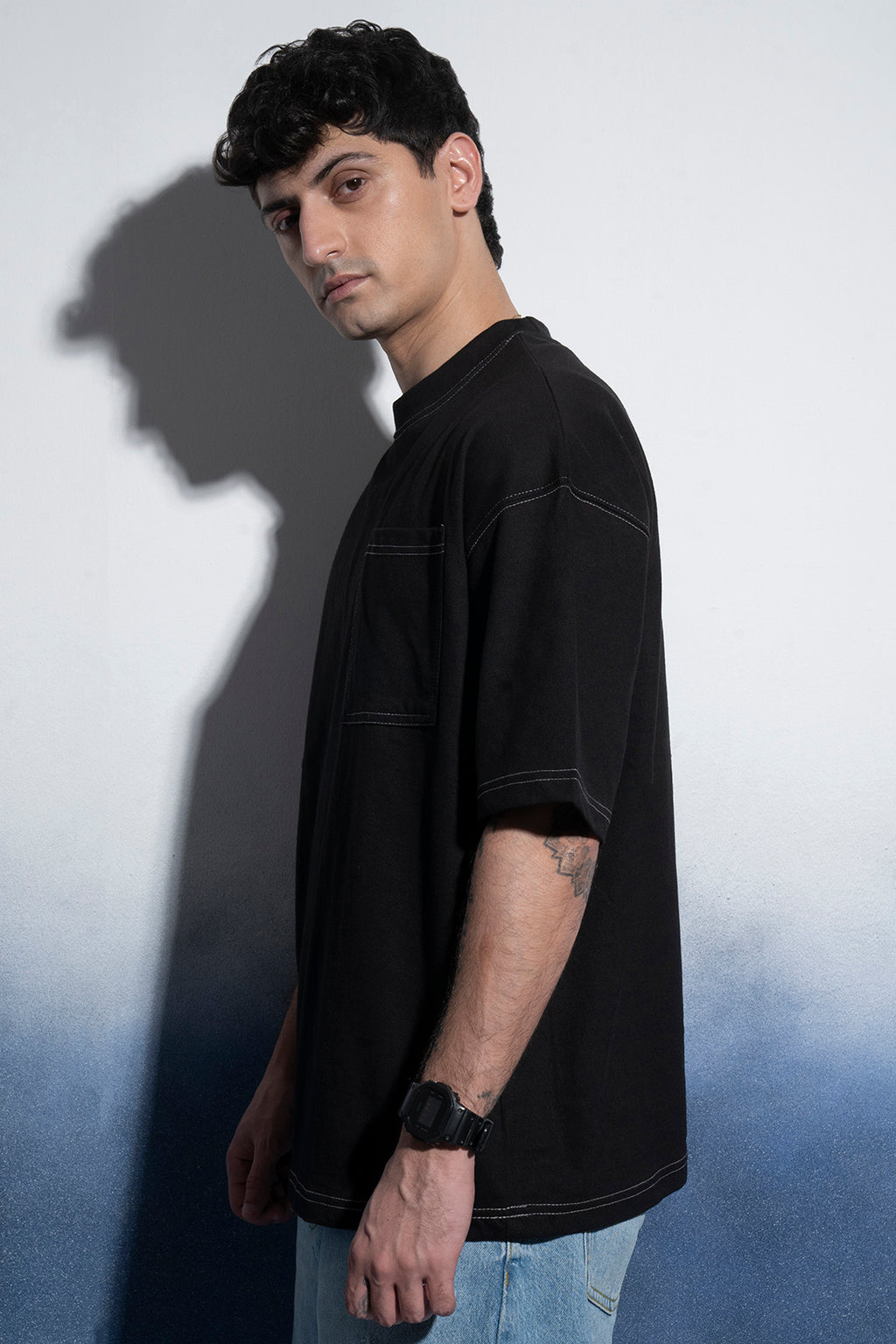 Basic Oversized Pocket T-Shirt - D029