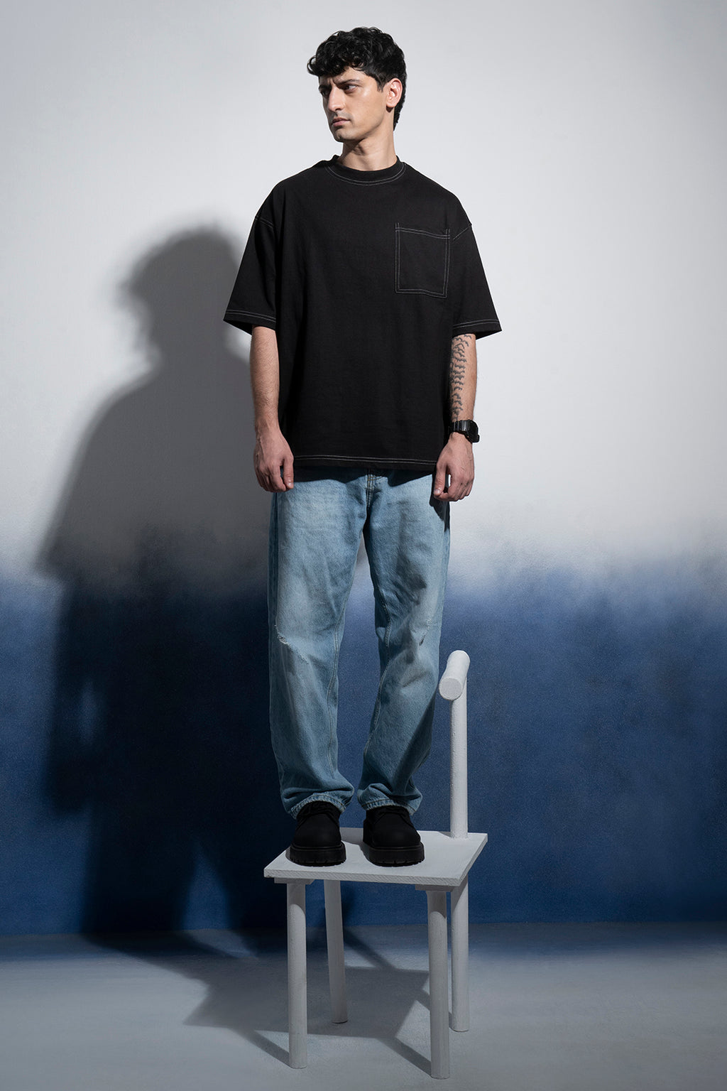 Basic Oversized Pocket T-Shirt - D029