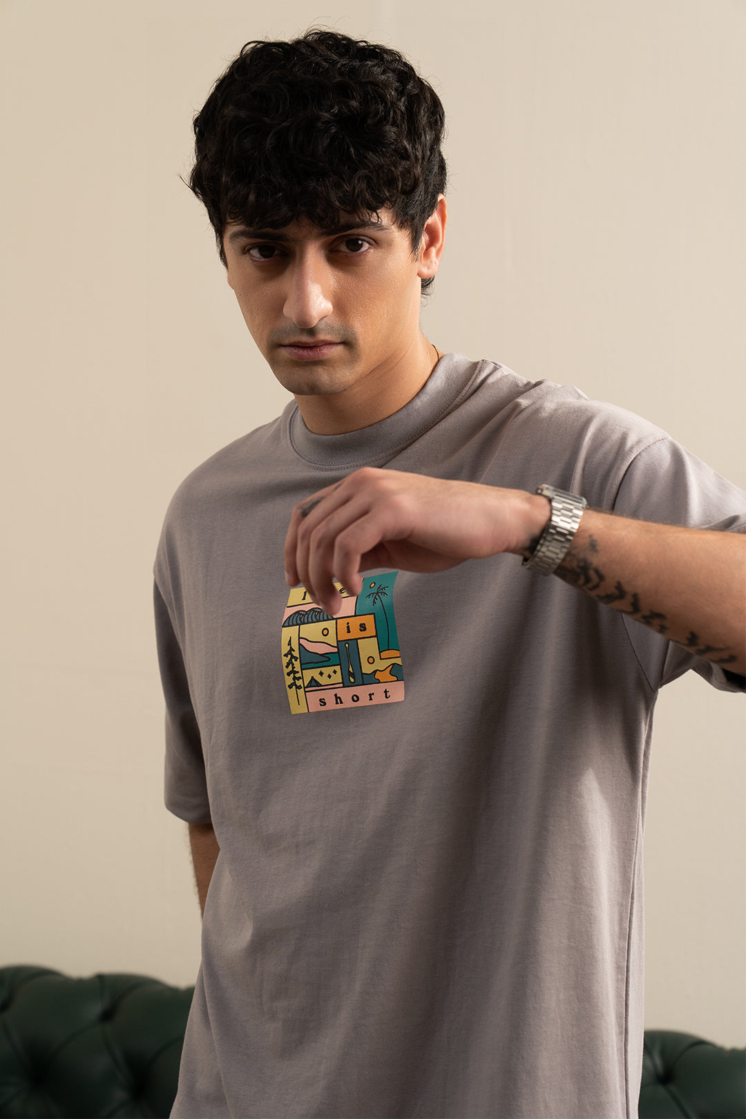 Oversized Graphic T-Shirt - D044