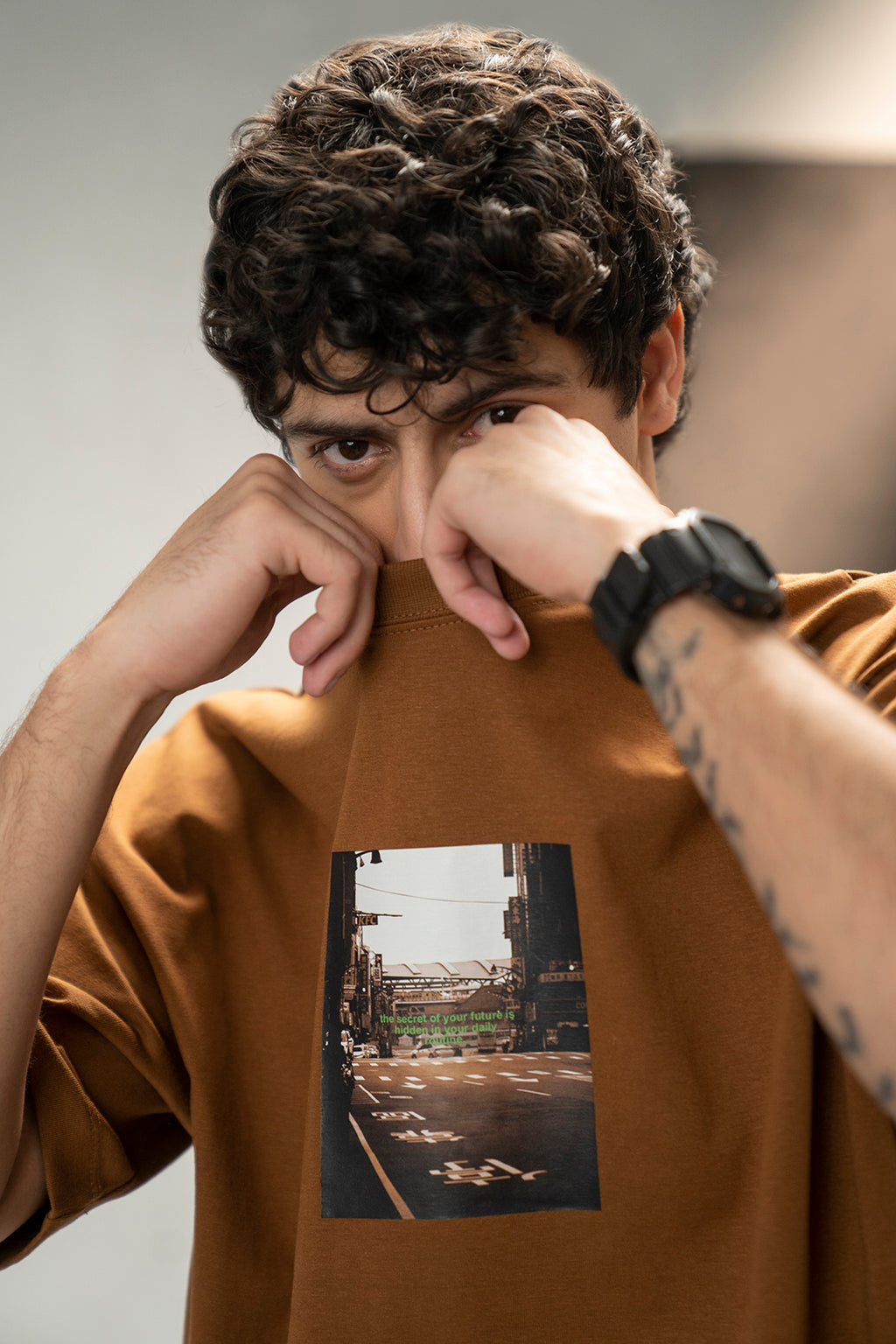 Oversized Graphic T-Shirt - D049