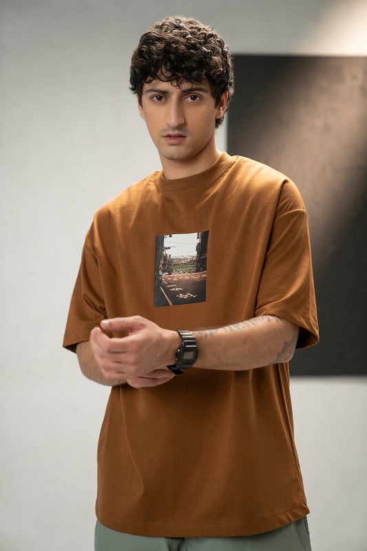 Oversized Graphic T-Shirt - D049