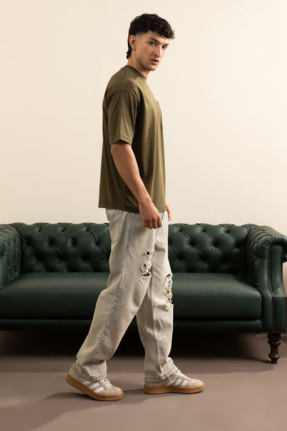 Basic Oversized Pocket T-Shirt - D052