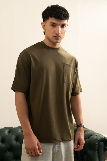 Basic Oversized Pocket T-Shirt - D052