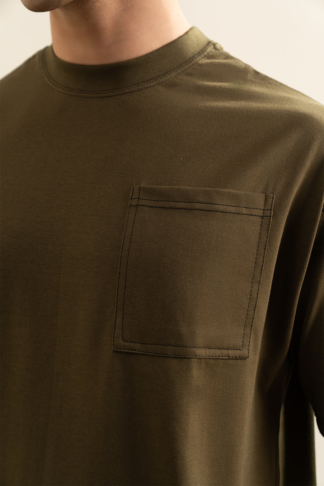 Basic Oversized Pocket T-Shirt - D052