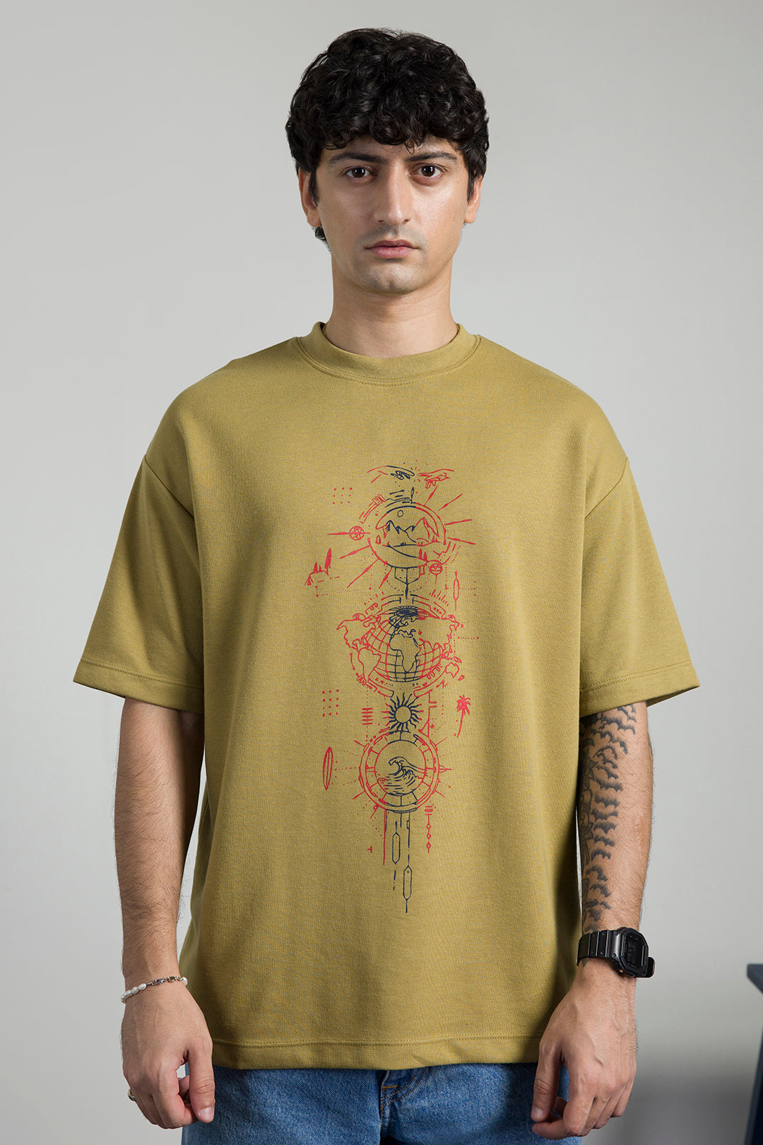 Oversized Graphic T-Shirt - D075