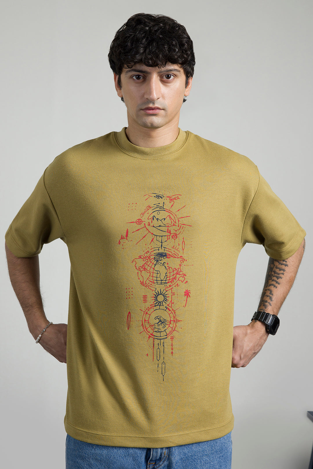 Oversized Graphic T-Shirt - D075