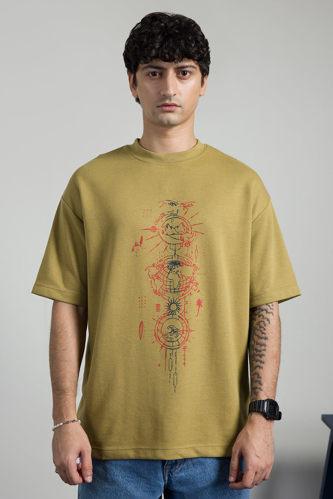 Oversized Graphic T-Shirt - D075