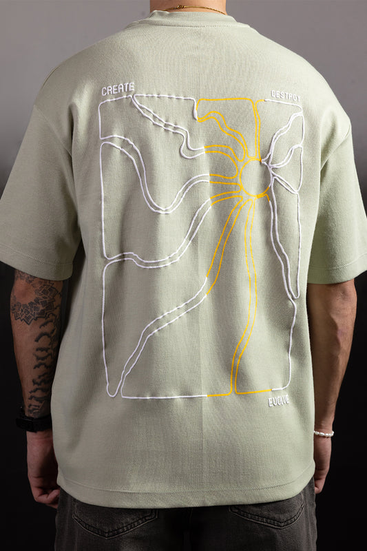 Oversized Graphic T-Shirt - D079