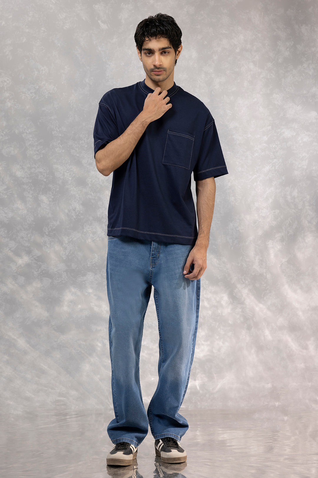 Basic Oversized Pocket T-Shirt - D087