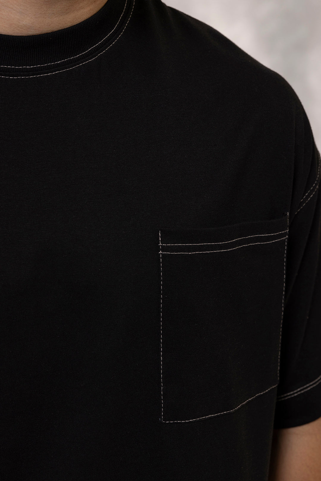 Basic Oversized Pocket T-Shirt - D095