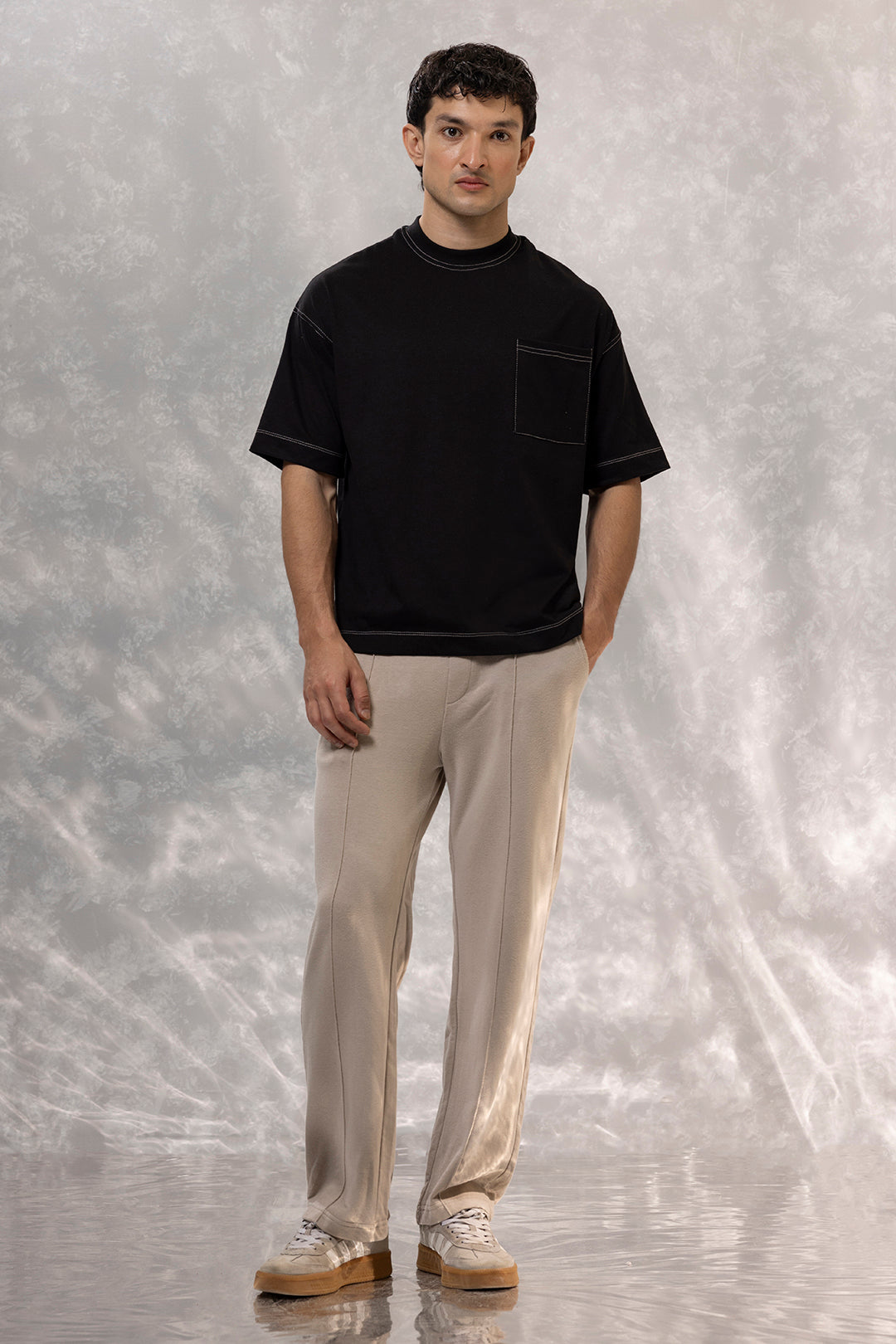 Basic Oversized Pocket T-Shirt - D095