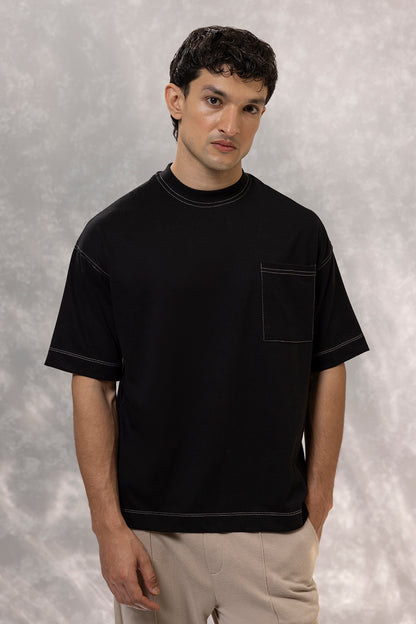 Basic Oversized Pocket T-Shirt - D095