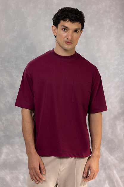 Basic Oversized Pocket T-Shirt - D105
