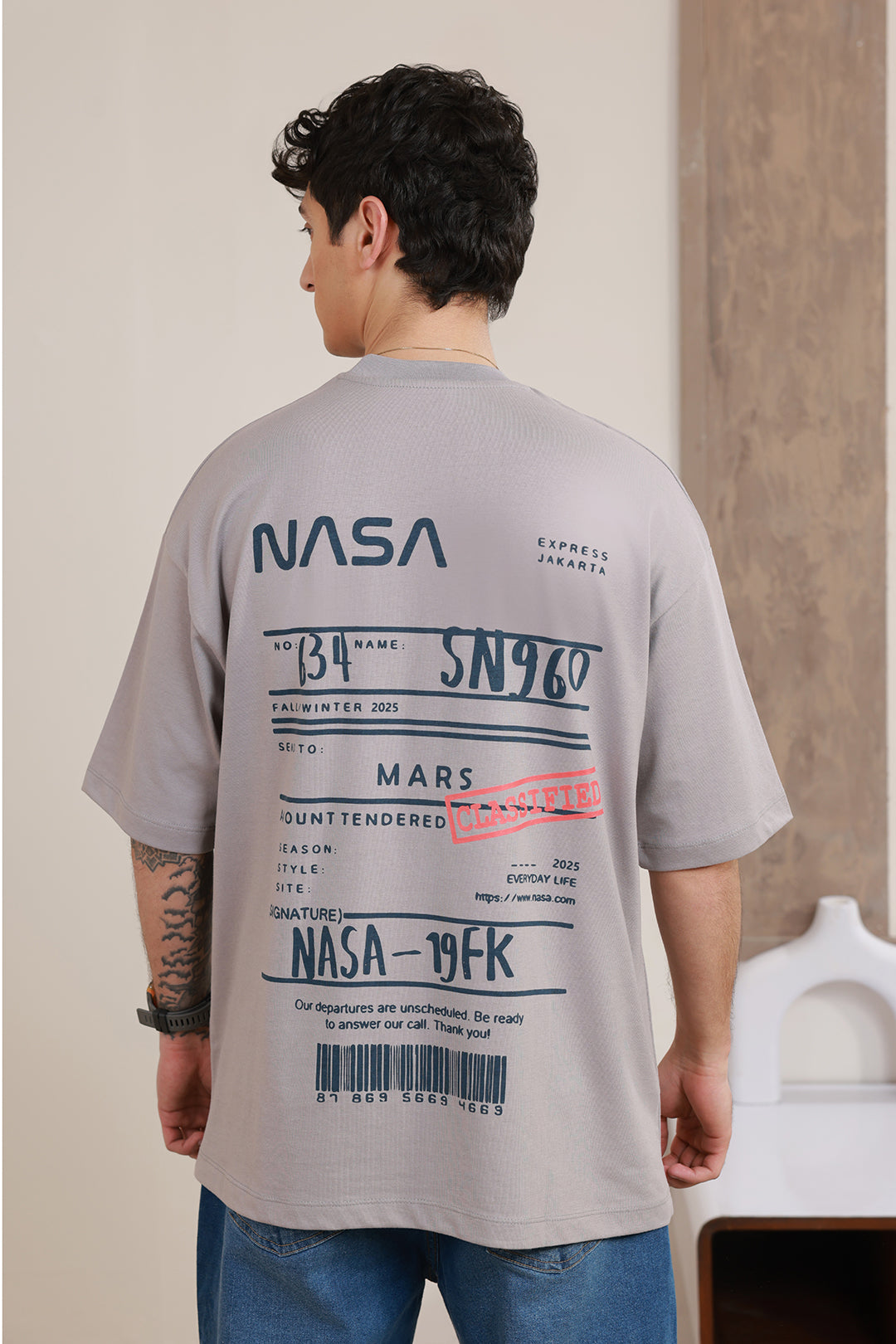Oversized Graphic T-Shirt - D108