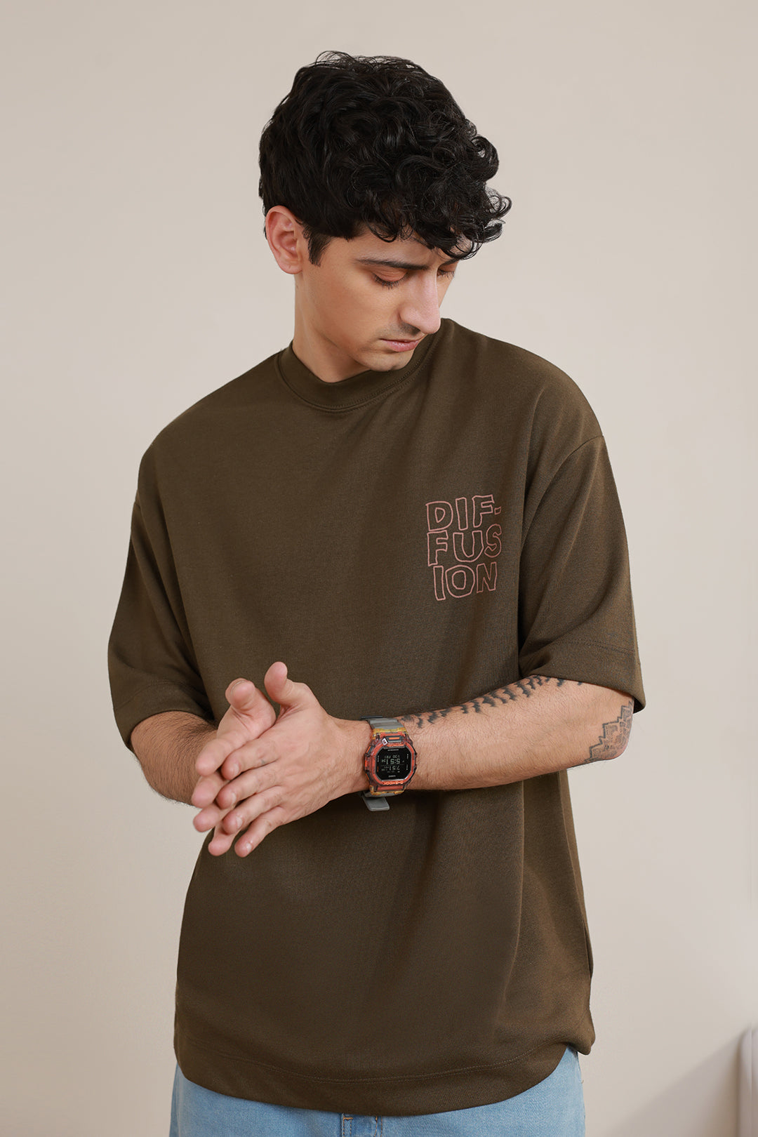Oversized Graphic T-Shirt - D136