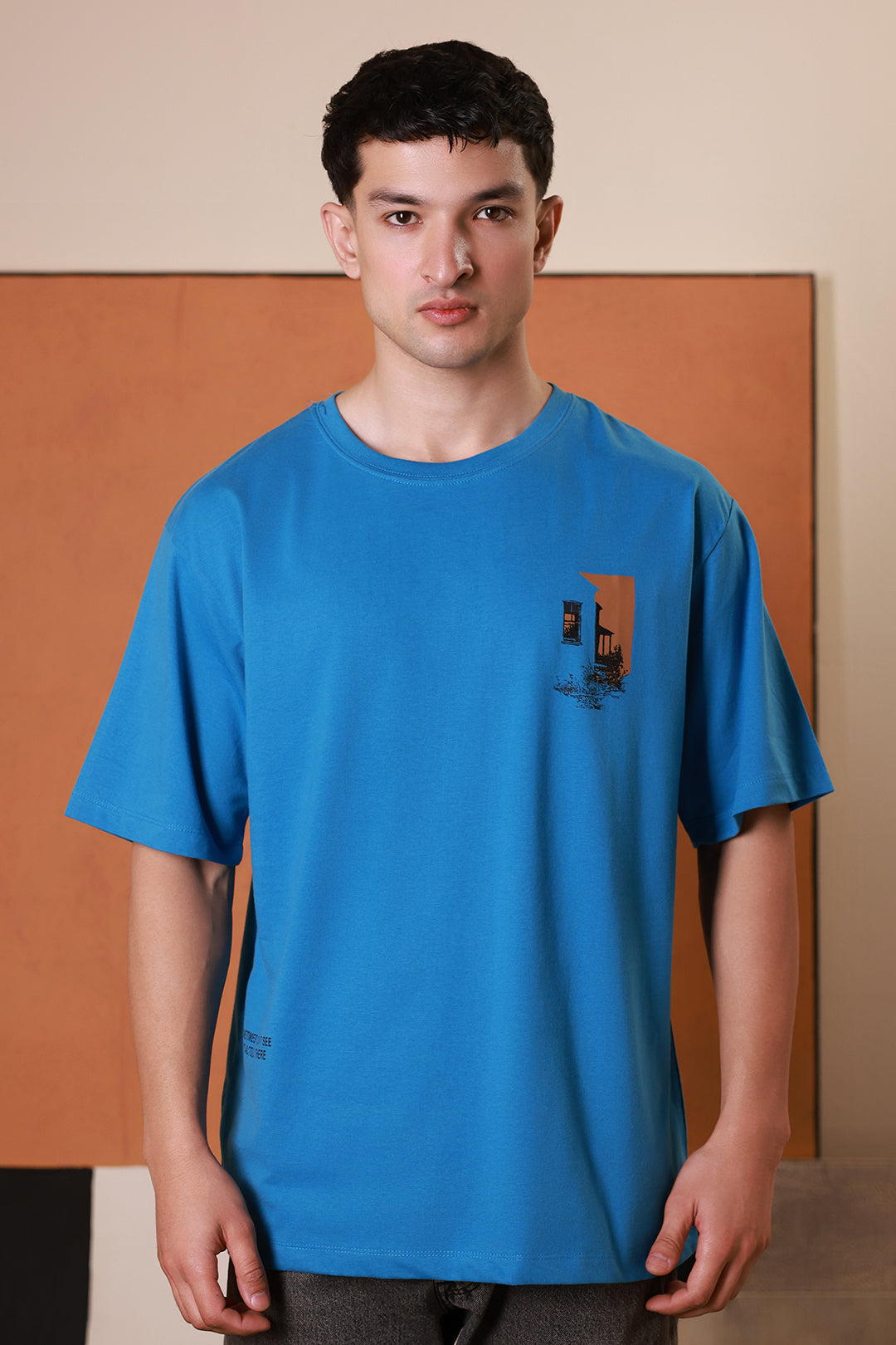 Tシャツ・カットソー Luxury Street Wear washed vintage garish blue mzs unisexual WASHED PRINT T-SHIRT - Light blue | ZARA Canada
