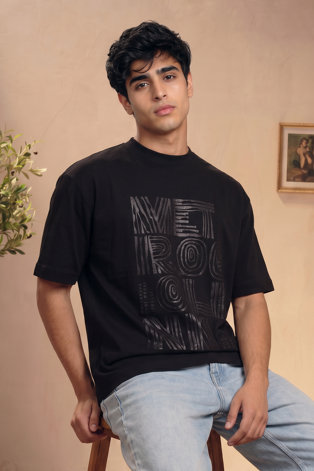Oversized Graphic T-Shirt - D004