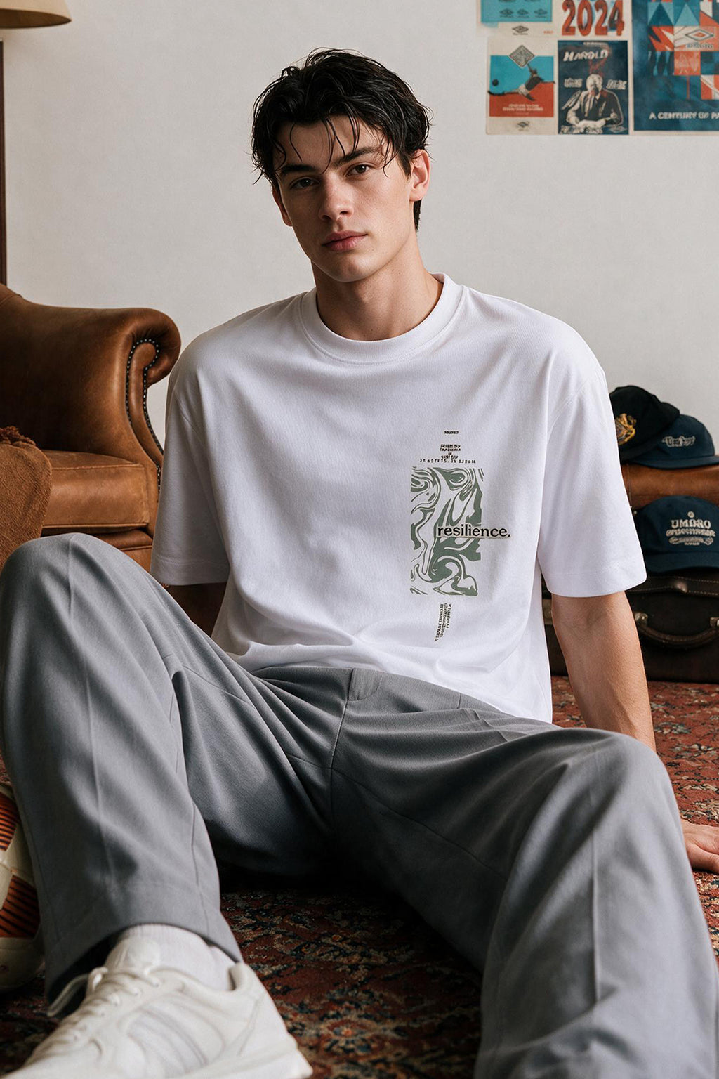 Oversized Graphic T-Shirt - D112
