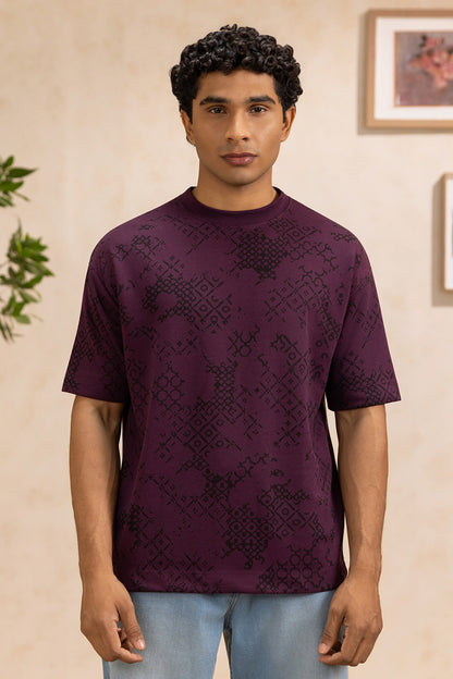 Oversized Graphic T-Shirt - D012