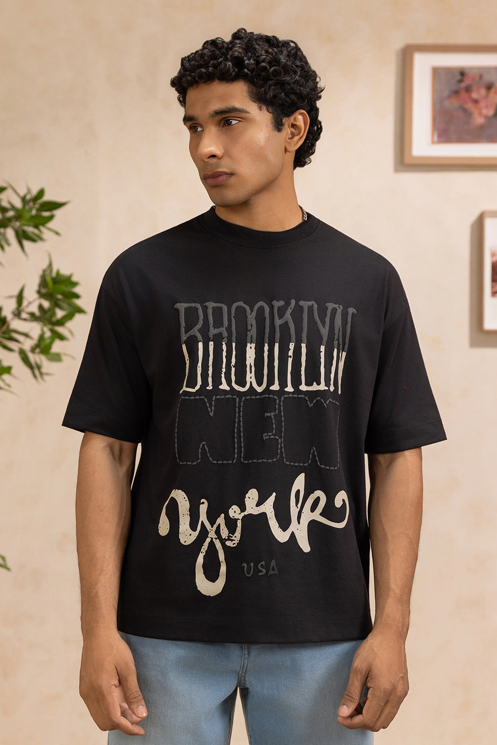 Oversized Graphic T-Shirt - D047
