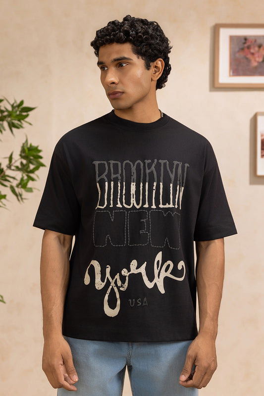 Oversized Graphic T-Shirt - D047