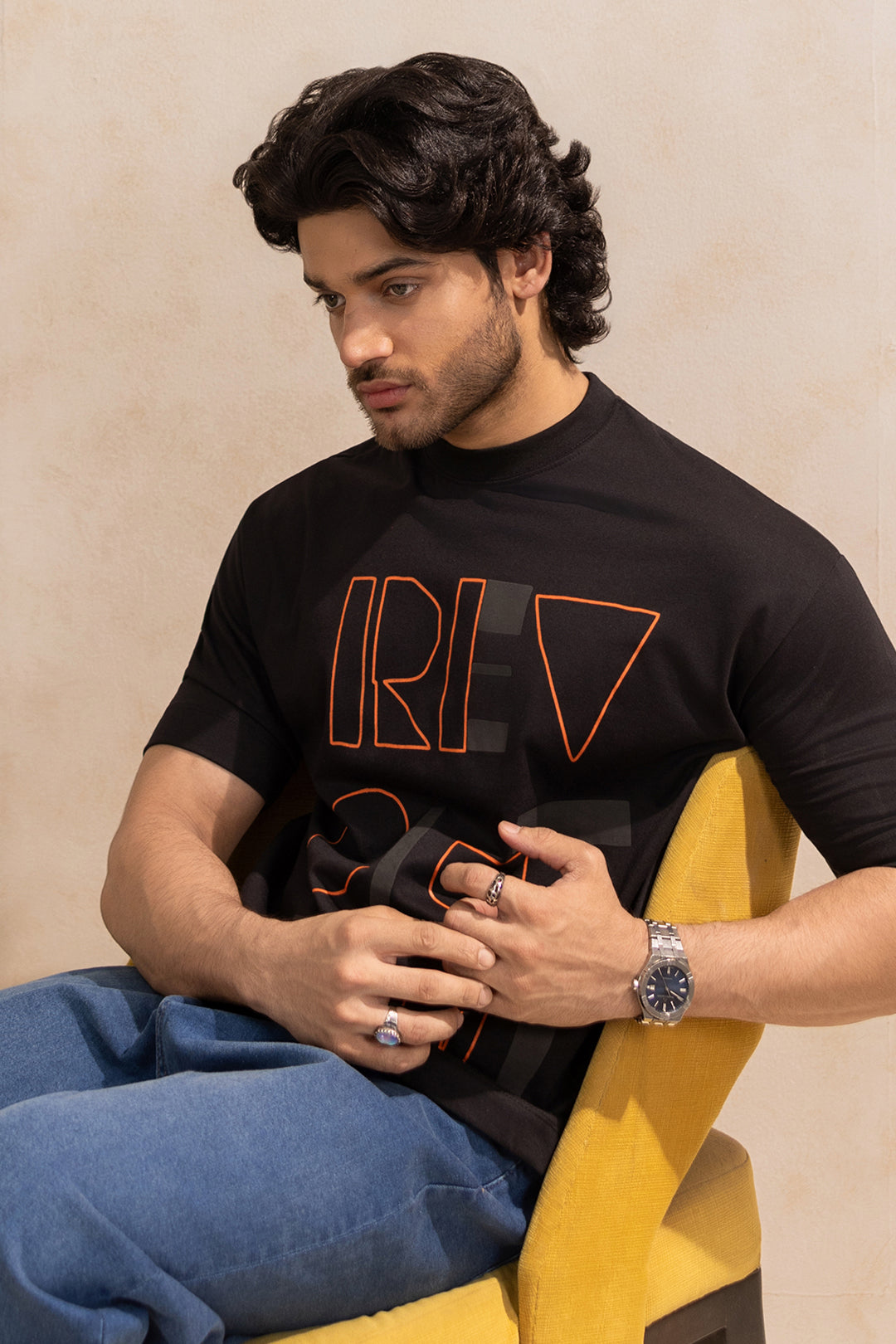 Oversized Graphic T-Shirt - D048