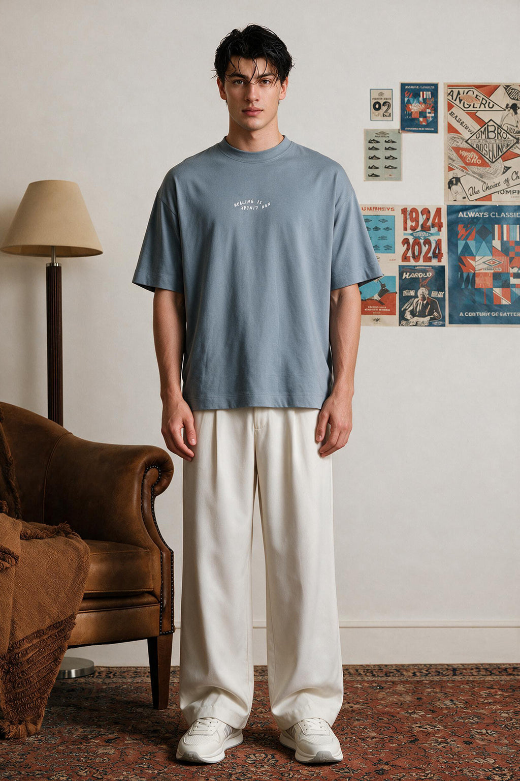 Oversized Graphic T-Shirt - D063