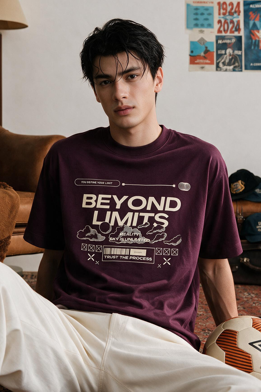 Oversized Graphic T-Shirt - D070