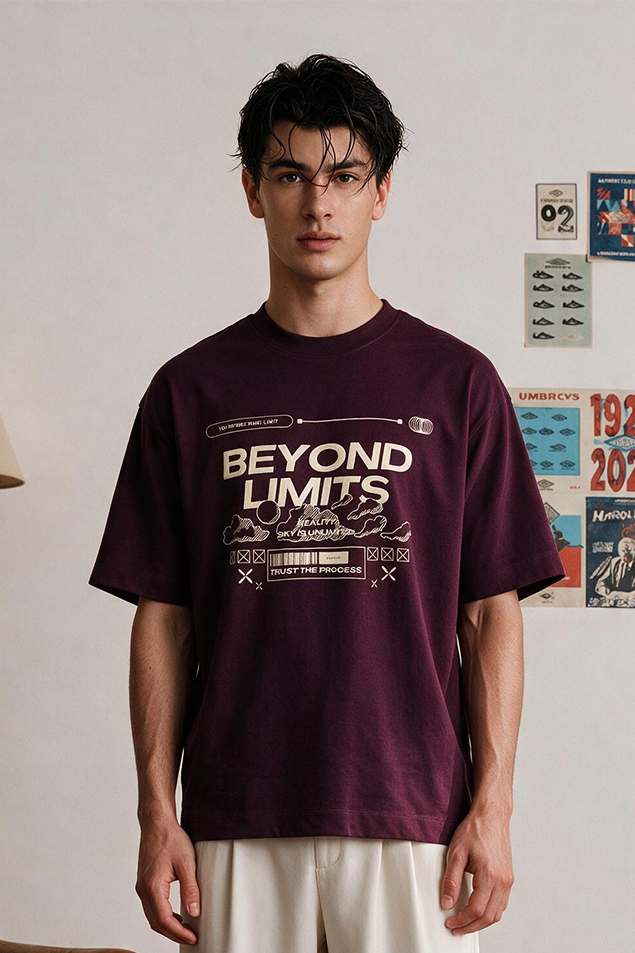 Oversized Graphic T-Shirt - D070