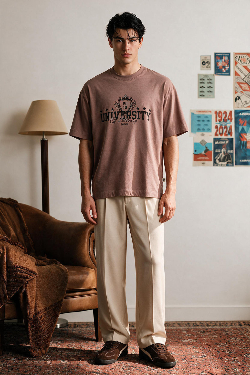 Oversized Graphic T-Shirt - D072