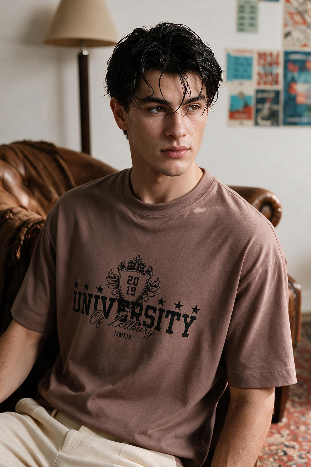 Oversized Graphic T-Shirt - D072