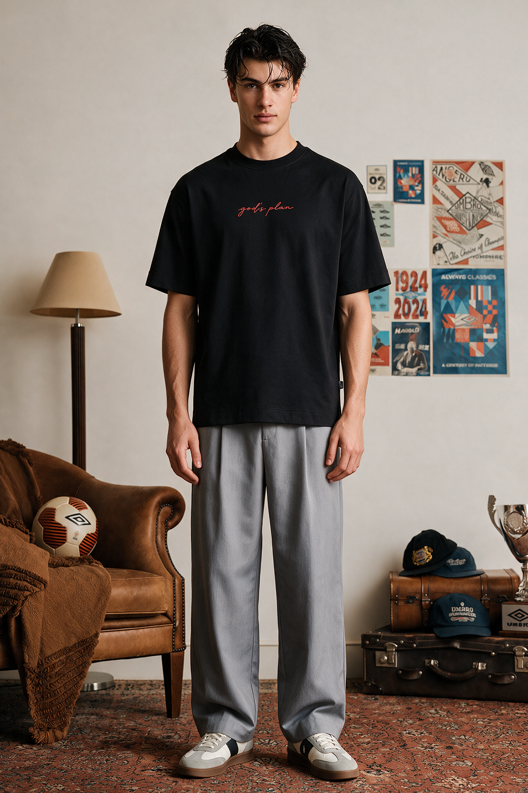 Oversized Graphic T-Shirt - D085