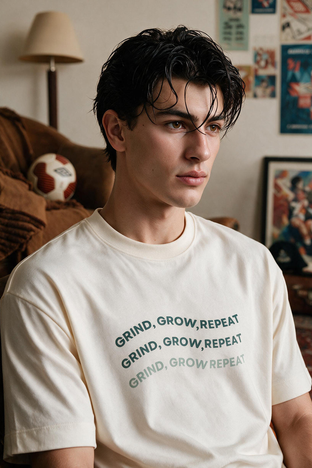 Oversized Graphic T-Shirt - D108