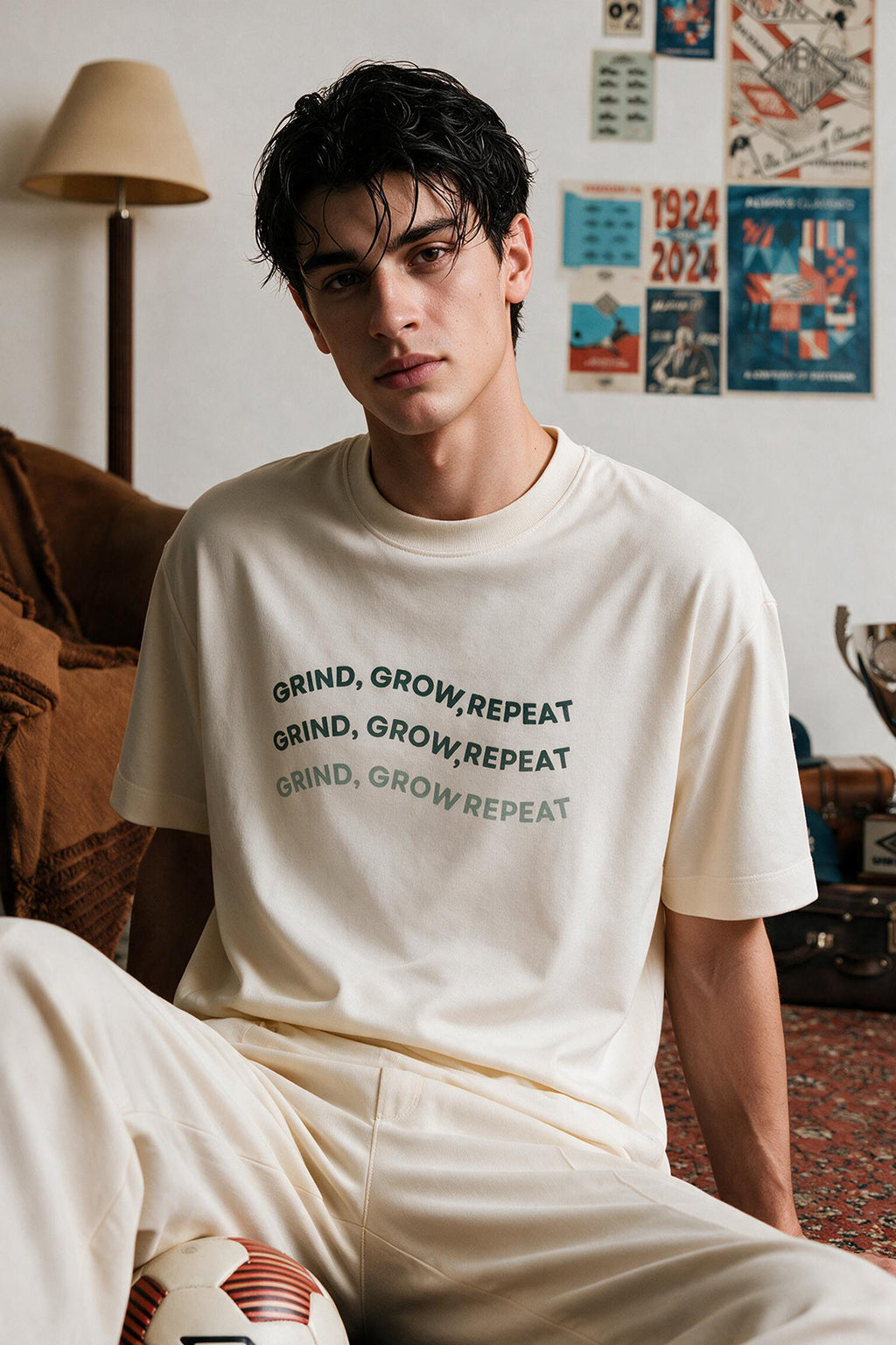 Oversized Graphic T-Shirt - D108