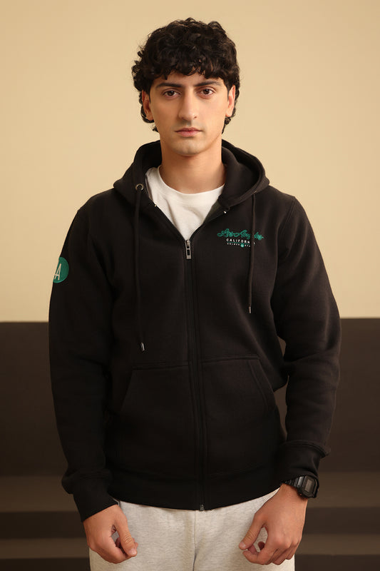 Graphic Zipper Hoodie - 5002