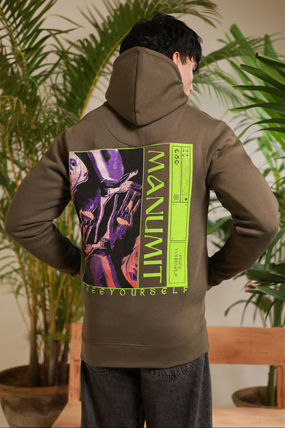 Graphic Zipper Hoodie - 5009