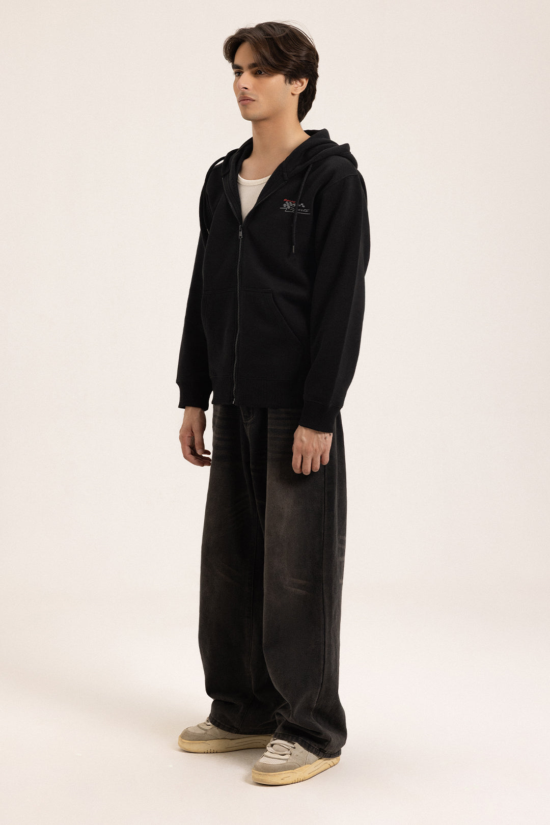Graphic Zipper Hoodie - 5013