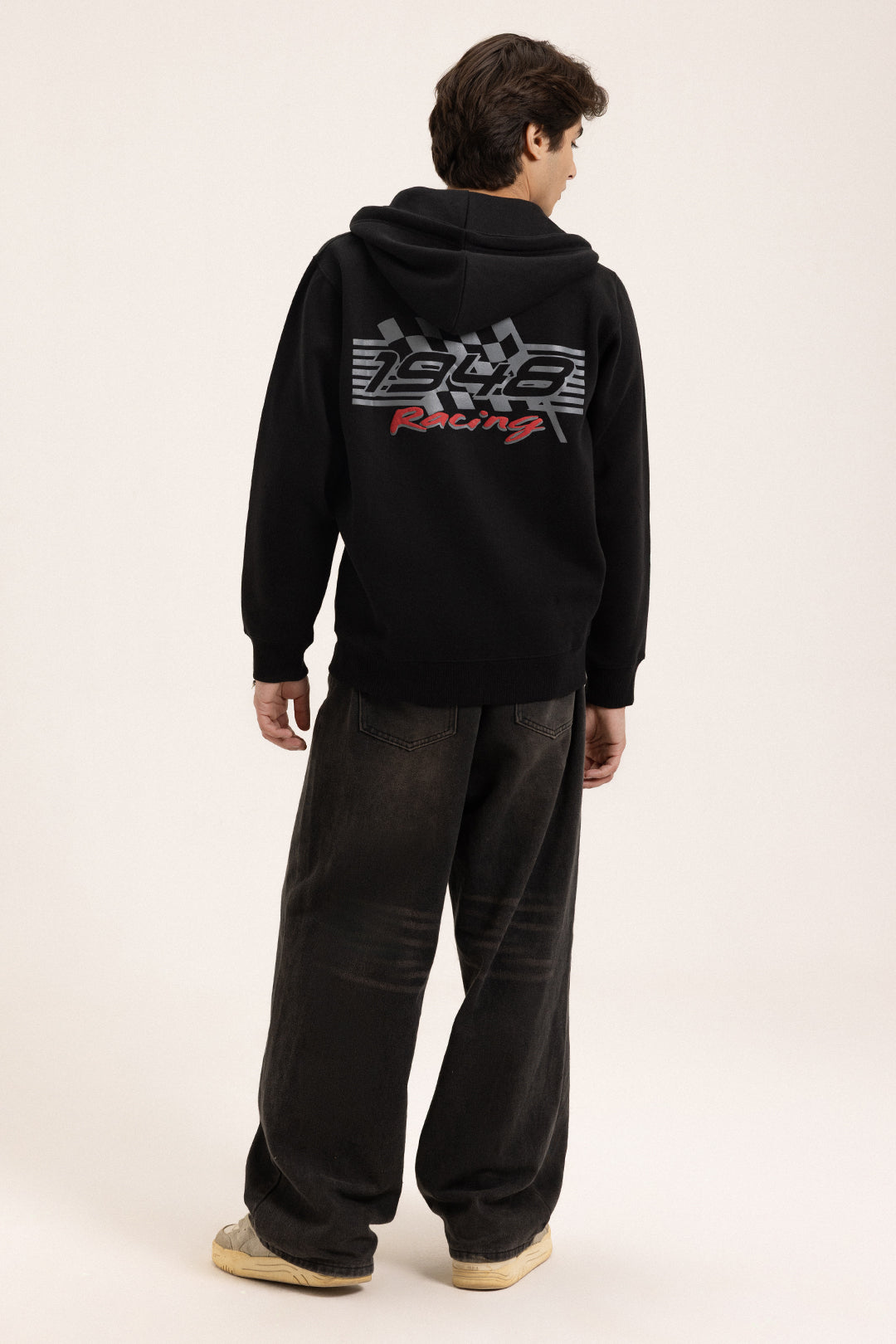 Graphic Zipper Hoodie - 5013