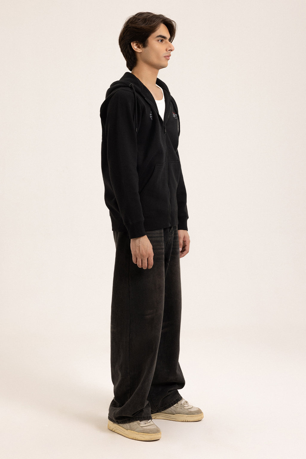 Graphic Zipper Hoodie - 5013