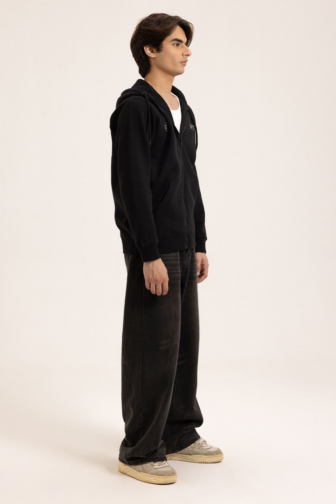 Graphic Zipper Hoodie - 5013