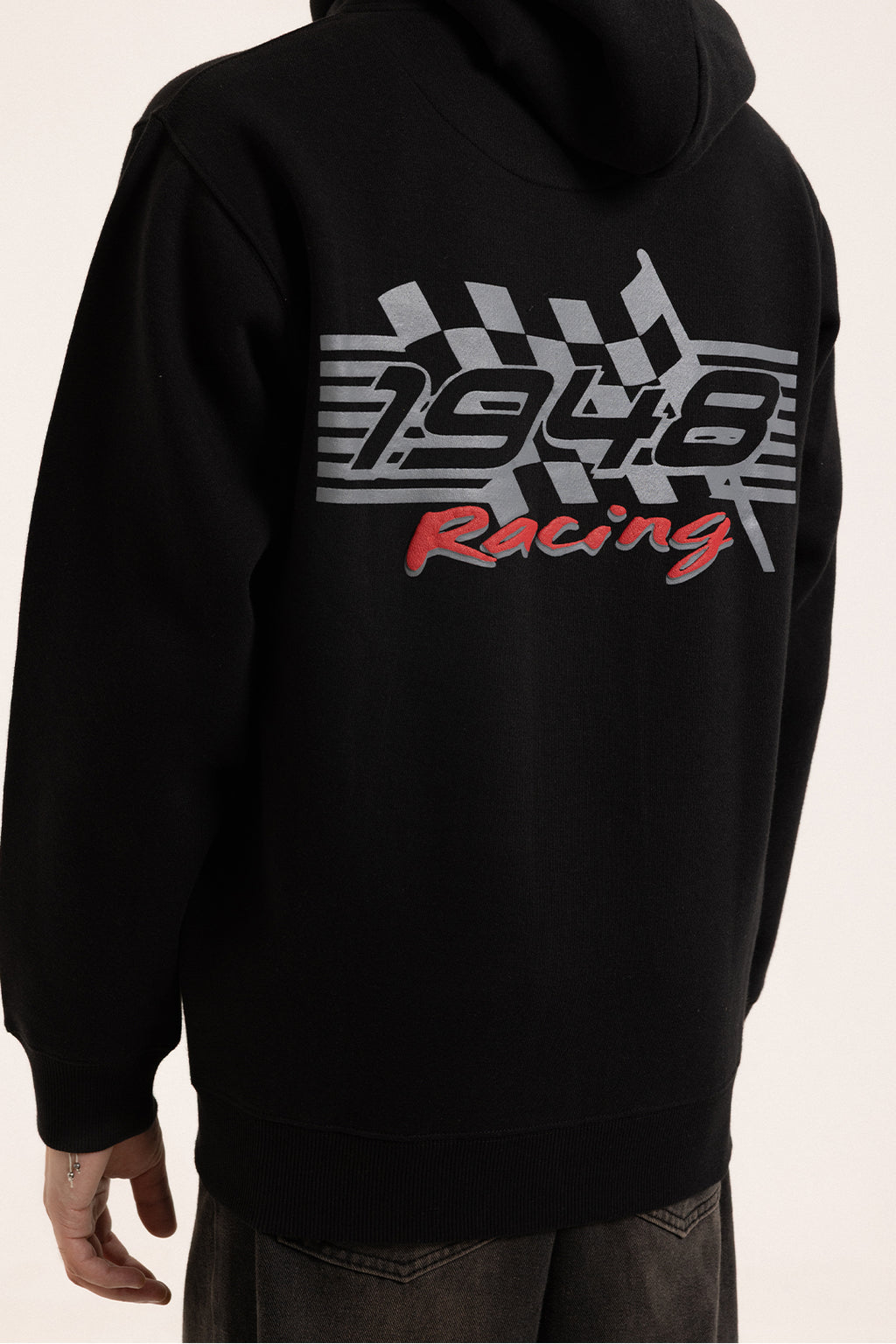 Graphic Zipper Hoodie - 5013
