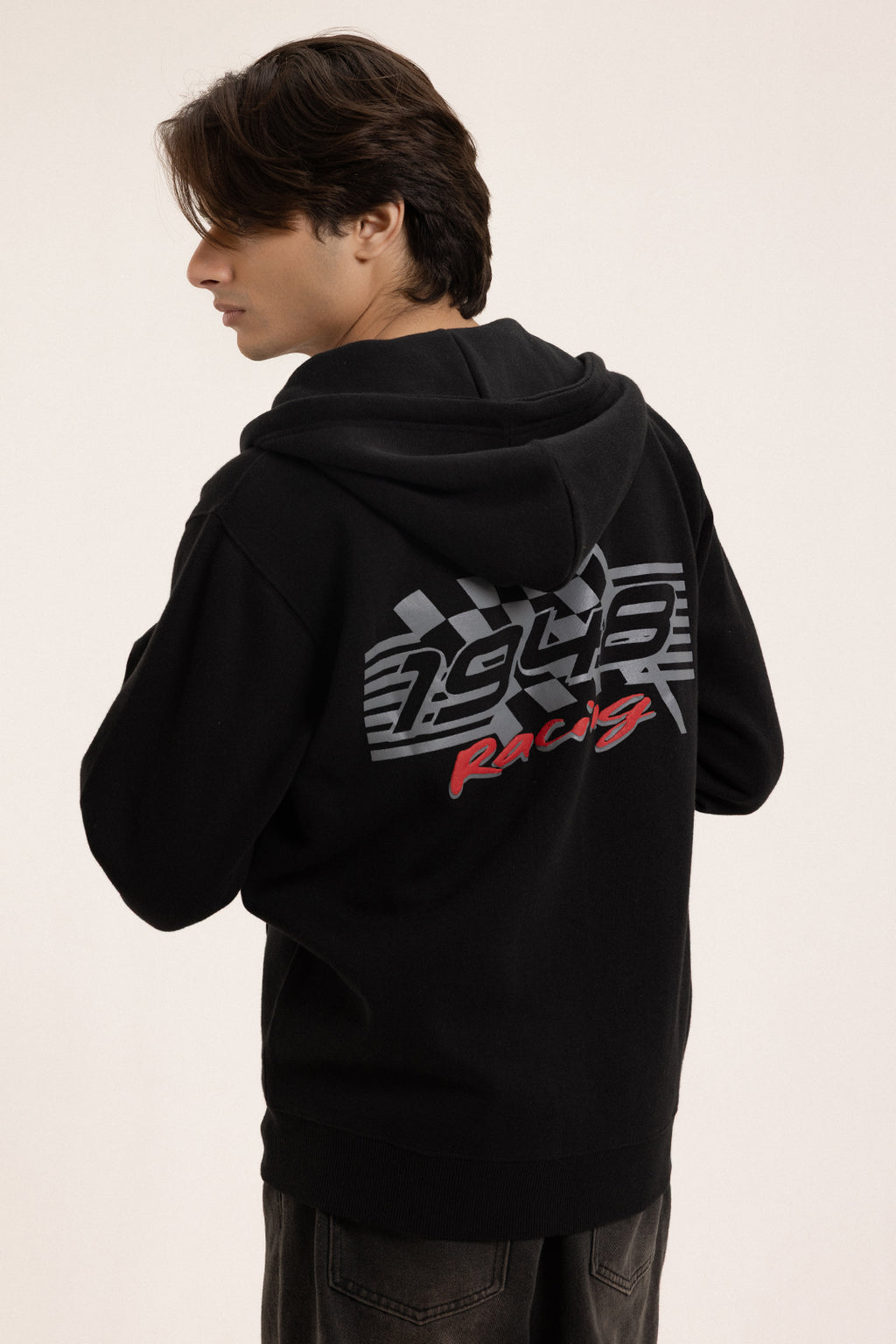 Graphic Zipper Hoodie - 5013