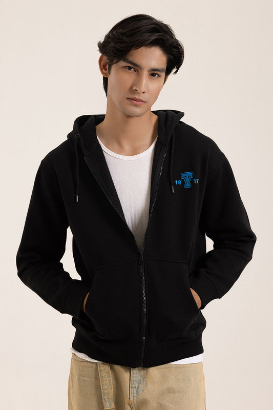 Graphic Zipper Hoodie - 5014