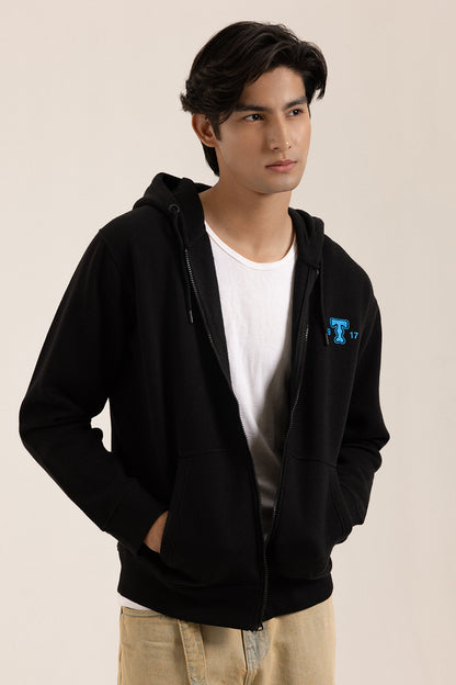 Graphic Zipper Hoodie - 5014