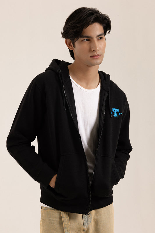 Graphic Zipper Hoodie - 5014