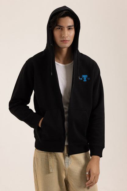 Graphic Zipper Hoodie - 5014