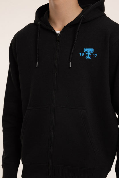 Graphic Zipper Hoodie - 5014