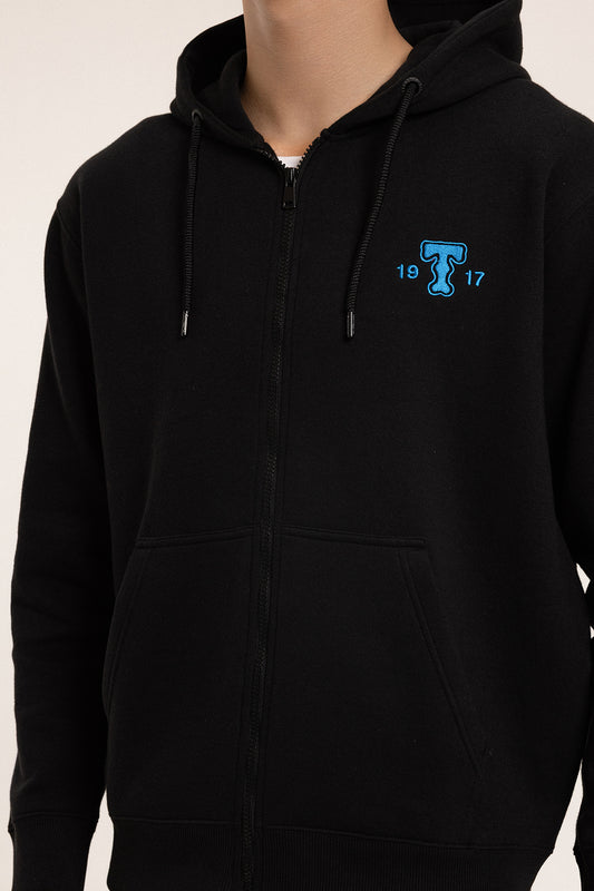 Graphic Zipper Hoodie - 5014